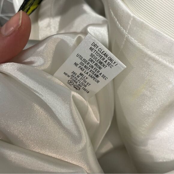 MILLY ASTRID White Mini Dress Green floral print Cocktail Vacation Summer Dress - Picture 5 of 7